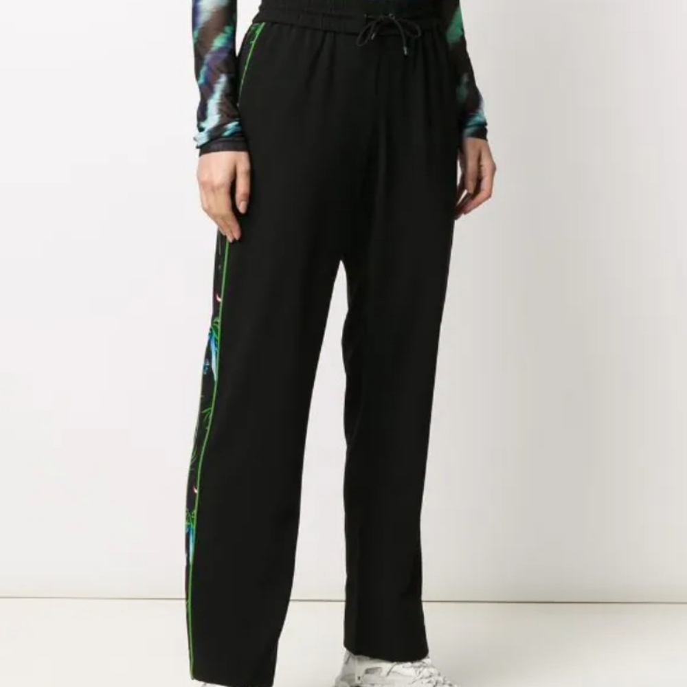 Prelove Kanzo side floral-print track trousers Color Black Size 44